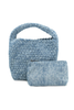 Danni Light Denim Woven Handbag