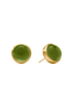 Julie Vos Solara Iridescent Palmetto Green Stone Stud Earrings