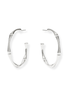 Julie Vos Bamboo Silver Medium Hoop Earrings