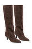 Dolce Vita Roxla Dark Chocolate Croco Embossed Leather Boots
