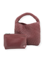 Danni Burgundy Woven Handbag