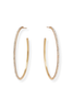 Julie Vos Windsor Gold Cubic Zirconia Large Hoop Earrings