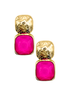 Trina Fuchsia and Gold Earrings