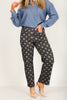 Willa Dark Olive & Blue Polka Dot Wide Leg Pant