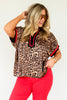 Going Out Animal Print Short Sleeve Top