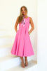 Tea Party Dusty Pink Sleeveless Midi Dress
