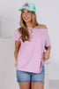 Adalyn Lilac Short Sleeve Top