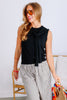 Pick of the Patch Black Sleeveless Sweater Top