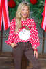 TWT®  x QOS Red Polka Dot Santa Sweatshirt