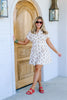 Aria Red Mix Short Sleeve Mini Dress