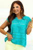 Instant Favorite Green Knitted Sleeveless Top