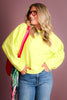 Never Really Over Lime Long Sleeve Top