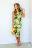 Sanctuary When In Doubt Mesh Green House Sleeveless Midi Dress