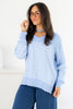 Z SUPPLY Weekender Barcelona Blue Stripe Long Sleeve Top