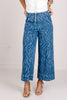 Leo Current Ripples Wide Leg Denim Pant