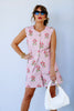 Everly Pink Floral Sleeveless Top