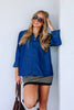Foxcroft Agnes Dark Wash Long Sleeve Blouse