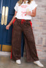 Simple Staple Brown Leopard Wide Leg Pant