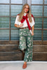 Lana Olive Floral Wide Leg Pant