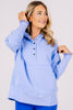 Martha Spring Blue Hooded Long Sleeve Sweatshirt