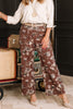 Lana Brown Floral Wide Leg Pant