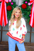 Mary Square Millie Tidings and Toile White Long Sleeve Sweatshirt