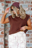 Golden Girl Brown Sleeveless Sweater