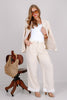 Molly Bracken Off White Wide Leg Pant