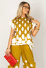 Tied To Charm Golden Yellow Short Sleeve Top