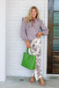 Marjorie Chocolate Brown Gingham Long Sleeve Blouse