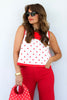 Joan Cream Dot Sleeveless Top