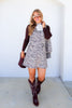 Bromleigh Ecru Zebra Sleeveless Mini Dress