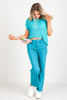 Long Nights Light Teal Wide Leg Pant