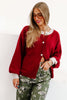 Jenna Crimson Long Sleeve Cardigan