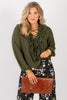 Lacey Olive Long Sleeve Blouse