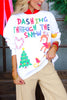 Dashing Through The Snow Ivory Long Sleeve Sweatshirt