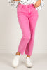 Kelley Hot Pink Cropped Straight Jean