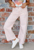 A Little Extra Pink Leopard Cropped Wide Leg Jean
