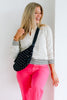 Casual Staple Polka Dot Cream & Black Half Zip Pullover