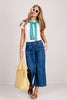 Tribal Audrey Seahaven Wide Leg Cropped Pant