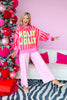 Holly Jolly Striped Long Sleeve Sweatshirt