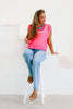 Told You So Pink Crochet Sleeveless Top