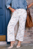 Dani Ivory Tree Camo Print Barrel Jean