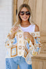 Close To You Yellow Mocha Crochet 3/4 Sleeve Cardigan