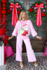 TWT® Pink Santa Short Sleeve Top