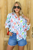 Coastal Escape White Long Sleeve Shirt