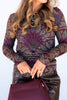 Going Ahead Burgundy Velvet Long Sleeve Layering Top
