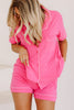 All You Know Fuchsia Short Sleeve Pajama Set