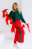 In Wonderland Red Wide Leg Pant