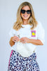 Limon Cello White Leopard Short Sleeve Tee